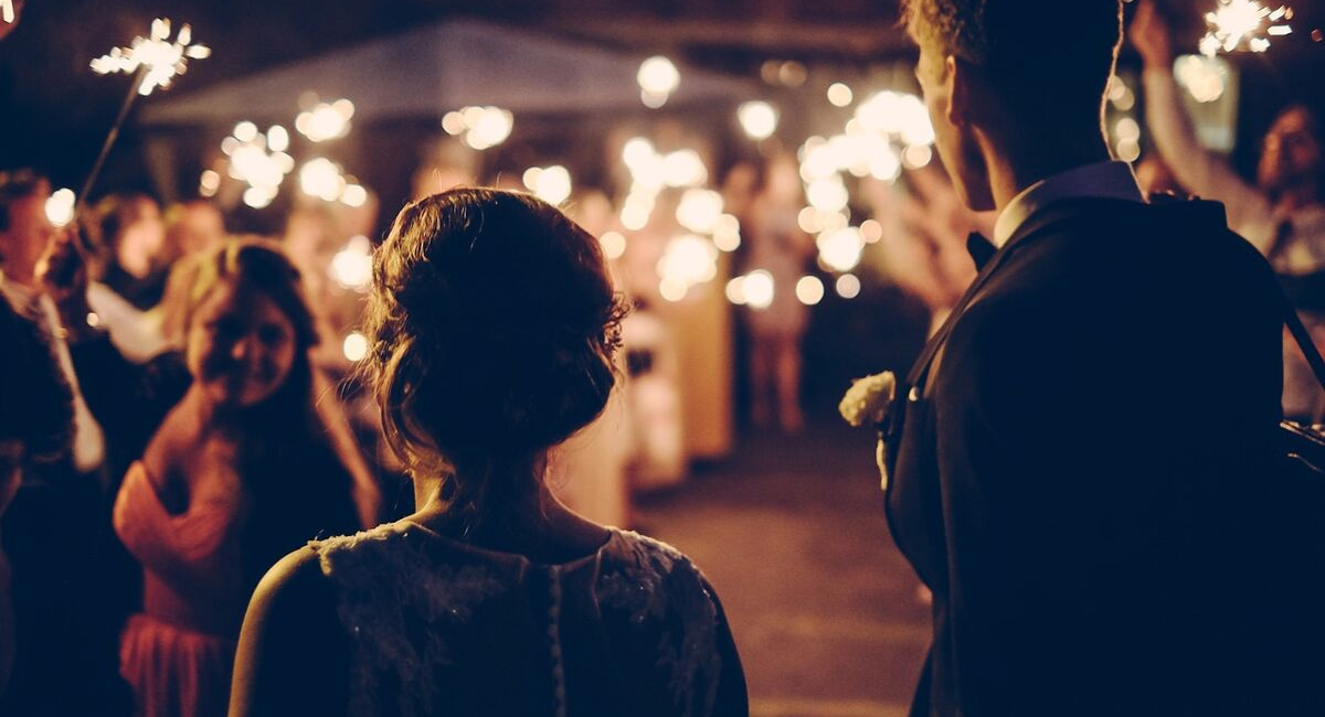 Wedding Loans | wedding evening reception with sparklers
